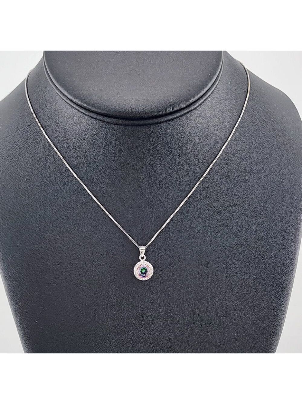 Sterling Silver 925 Multi Color  Pendant Necklace – Soft & Stylish Jewelry